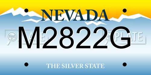 M2822G Nevada License Plate