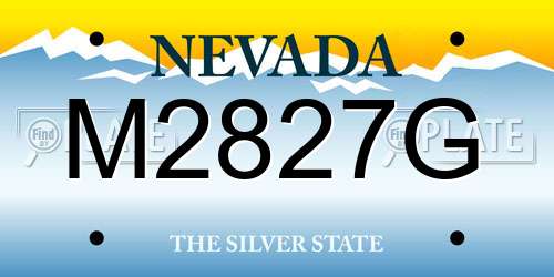M2827G Nevada License Plate