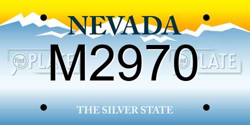 M2970 Nevada License Plate