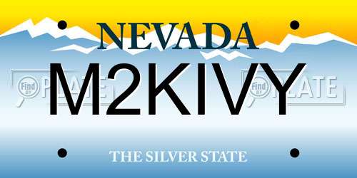 M2KIVY Nevada License Plate