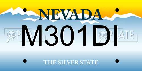 M301DI Nevada License Plate