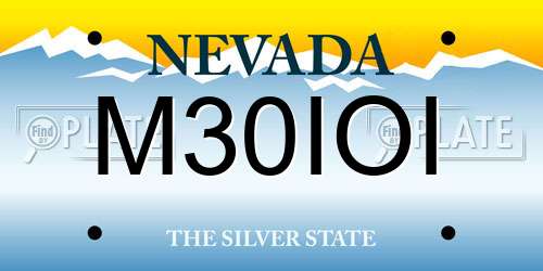 M30IOI Nevada License Plate