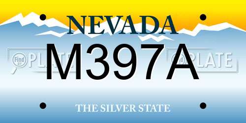 M397A Nevada License Plate