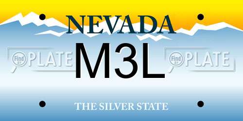 M3L Nevada License Plate
