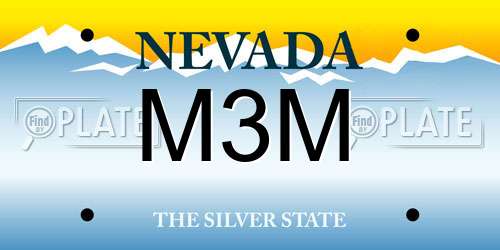 M3M Nevada License Plate