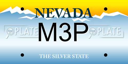 M3P Nevada License Plate
