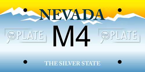 M4 Nevada License Plate