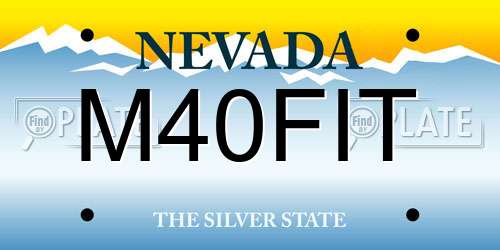 M40FIT Nevada License Plate