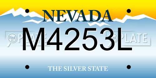 M4253L Nevada License Plate
