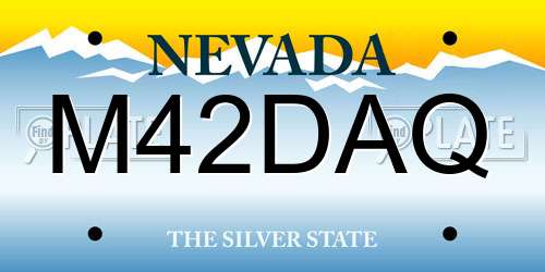 M42DAQ Nevada License Plate
