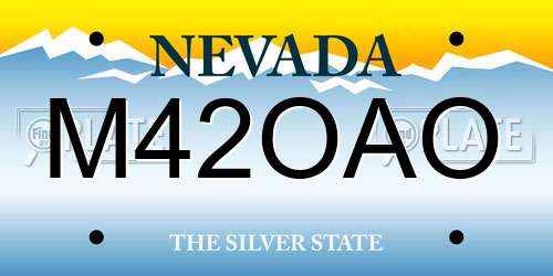 M42OAO Nevada License Plate