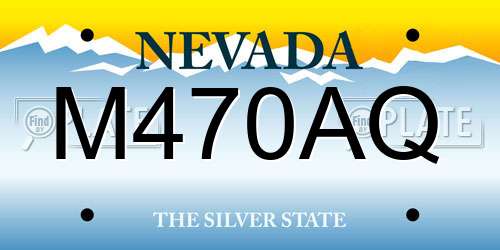 M470AQ Nevada License Plate