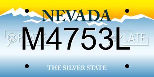 M4753L Nevada License Plate