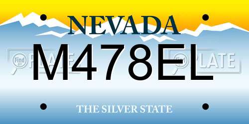 M478EL Nevada License Plate