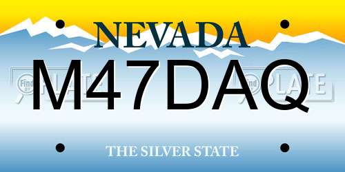 M47DAQ Nevada License Plate