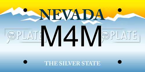 M4M Nevada License Plate
