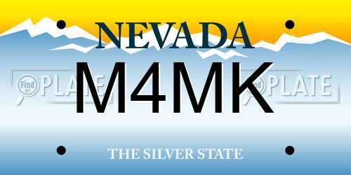 M4MK Nevada License Plate