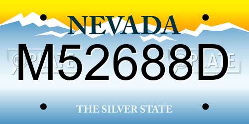 M52688D Nevada License Plate