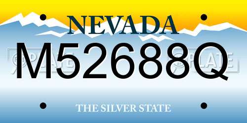 M52688Q Nevada License Plate