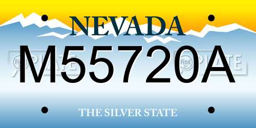 M55720A Nevada License Plate
