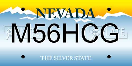 M56HCG Nevada License Plate