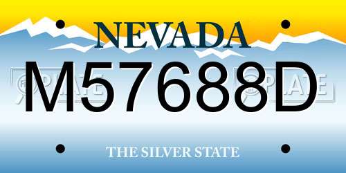 M57688D Nevada License Plate
