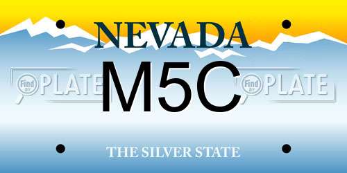 M5C Nevada License Plate