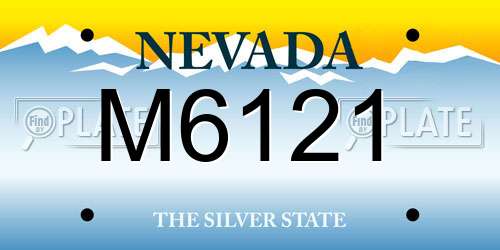 M6121 Nevada License Plate