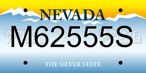 M62555S Nevada License Plate