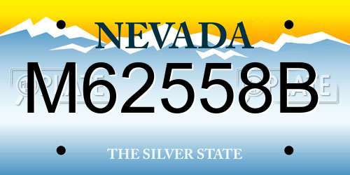 M62558B Nevada License Plate