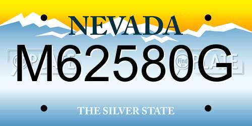 M62580G Nevada License Plate