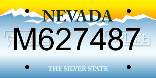 M627487 Nevada License Plate