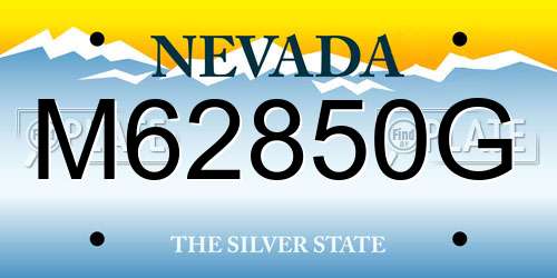 M62850G Nevada License Plate