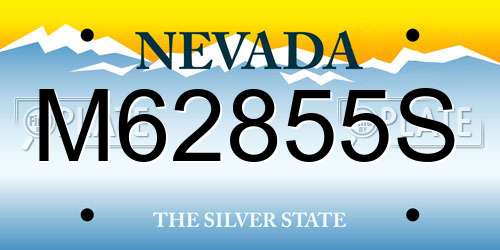 M62855S Nevada License Plate