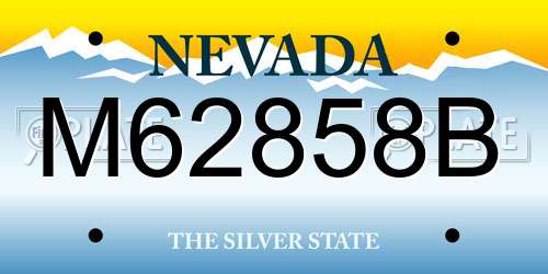 M62858B Nevada License Plate