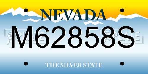 M62858S Nevada License Plate