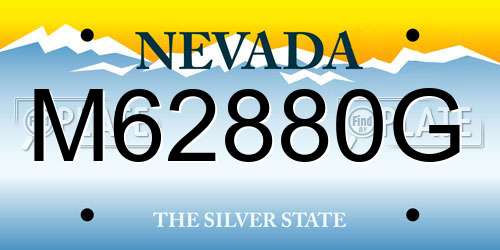 M62880G Nevada License Plate