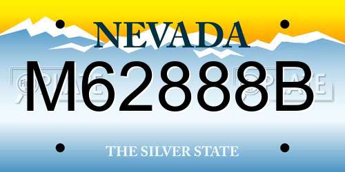 M62888B Nevada License Plate
