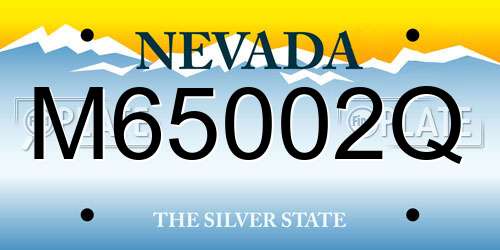 M65002Q Nevada License Plate