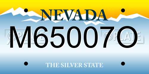 M65007O Nevada License Plate
