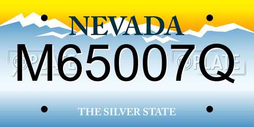 M65007Q Nevada License Plate