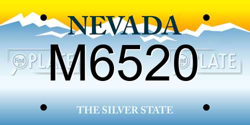 M6520 Nevada License Plate