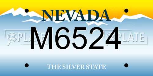 M6524 Nevada License Plate