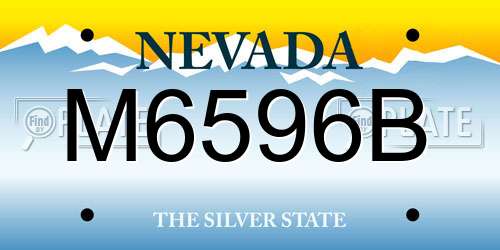 M6596B Nevada License Plate