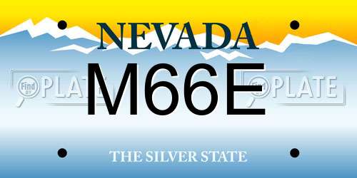 M66E Nevada License Plate