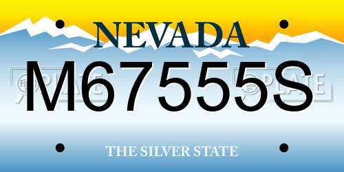 M67555S Nevada License Plate