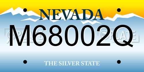 M68002Q Nevada License Plate