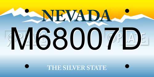 M68007D Nevada License Plate