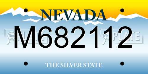 M682112 Nevada License Plate