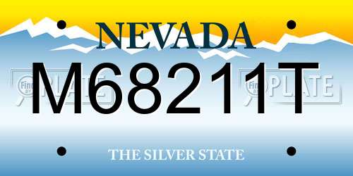 M68211T Nevada License Plate